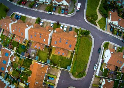 birds eye view of houses dublin